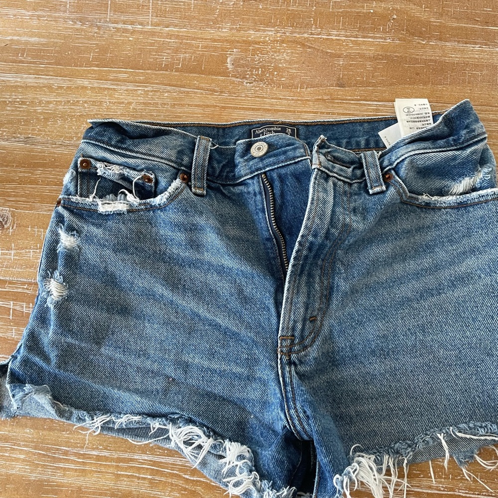 Size 26 (2) Abercrombie and fitch high rise jean shorts